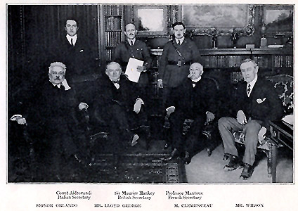 The Big 4; Source: Robert Lansing, The Big Four and Others of the Peace Conference